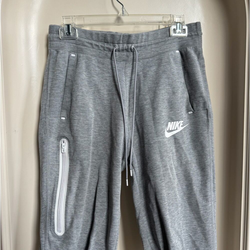 Nike Sportswear Womens Gray Tech Fleece Jogger Drawstring Pocket Pants Size S